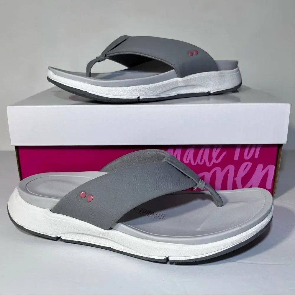 Ryka Soft Toe Dual-Density Thong Sandals